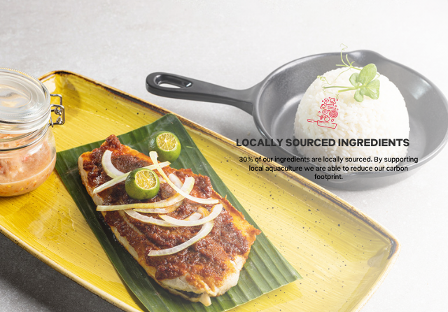 Locally sourced dish with rice and sambal served at ibis Singapore on Bencoolen highlighting sustainable dining practices