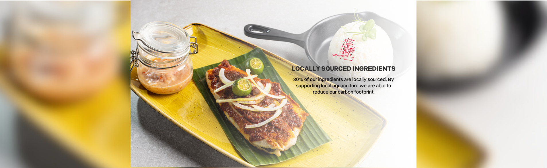 Locally sourced dish with rice and sambal served at ibis Singapore on Bencoolen highlighting sustainable dining practices